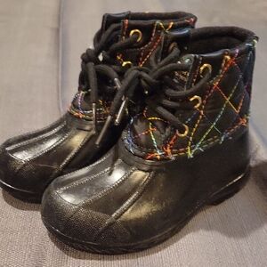 Kids Black Lace-Up Boots SPERRY Sz 8